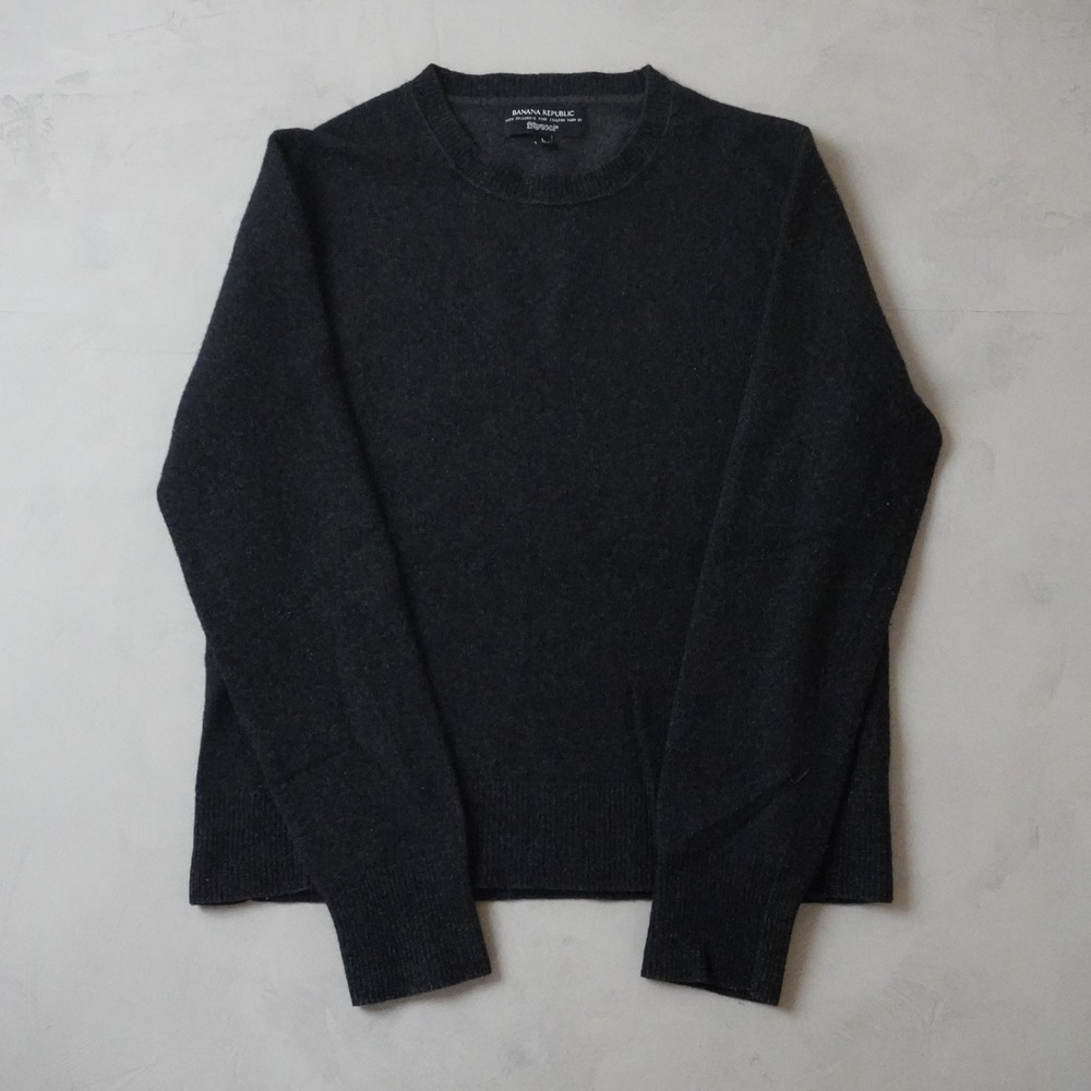 Banana Republic Filpucci Merino Wool Blend Sweater Large Womens Gray Crewneck